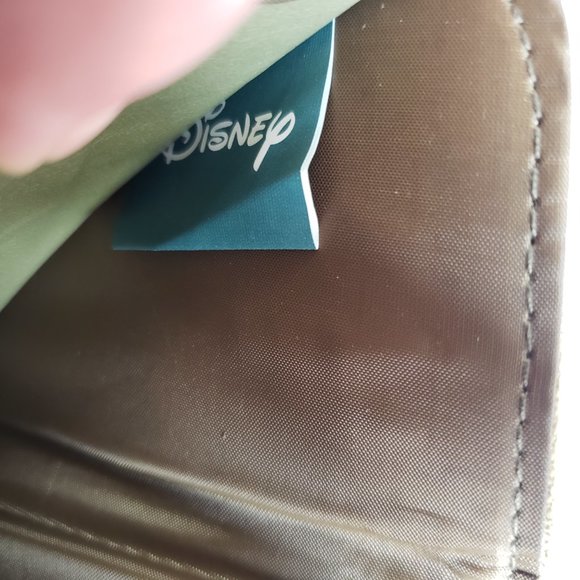 Genuine DISNEY Not So Innocent Tinkerbell canvas billfold Army green - Picture 3 of 6